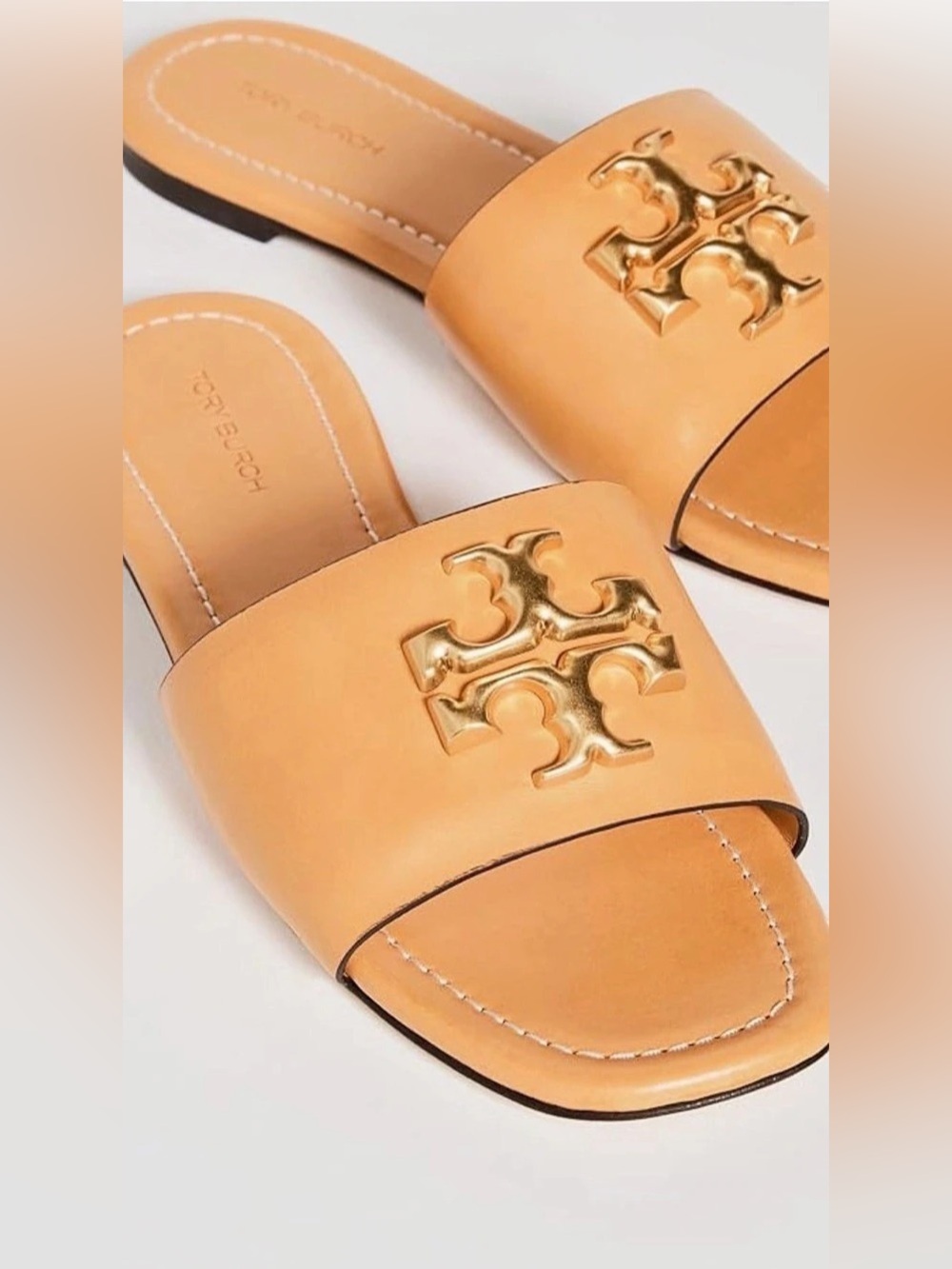 NWOTB Tory Burch Eleanor Nevada Crust Fixed Vachetta Smooth Sandals. Size 10